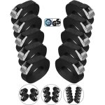 Vurahome - sangle � griffe sangle d'arrimage sangle de fixation - noir - charge maximale 250 kg , pi�ces:paque ...