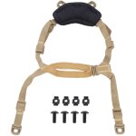 Sangle de menton r�glable 4 points pour casque mich, accessoire ext�rieur couleur sable