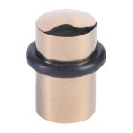 Design mat - butoir acier inoxydable laitonné à bourrelet caoutchouc ø 32 x 44 mm Design mat - butoir acier inoxydable laitonné à bourrelet caoutchouc ø 32 x 44 mm