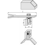 Pivot  sceller pour tube 40 x 40 mm torbel srie 440 - pivot. 440