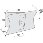 Itb - support mural pour �cran plat de petite taille - orientable (1 axe de rotation) - vesa 200x200