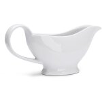 Sauci�re blanche 250 ml, pot � sauce en porcelaine, petite sauci�re avec poign�e lisse, sauciere en c�ramique ...