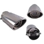 Tuyau d'échappement ovale silencieux voiture tuning acier chromé Tuyau d'échappement ovale silencieux voiture tuning acier chromé
