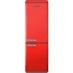 Scb300vr - schneider rfrigrateur combin 190cm rouge vintage 304l