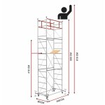 Scedil - echafaudage fast avec 4 leveling jack (hauteur de travail 6, 10 m)
