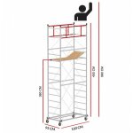 Scedil - echafaudage m4 lux 150 (hauteur de travail 5, 60 m)