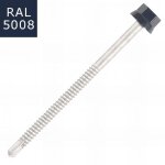 Scell - it - vis bac acier sommet nervur� support m�tal zed - �6. 3 x 160 mm - th12 - bleu gris ral5008 ...