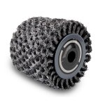 Scheppach brosse fibre m�tal torsad�e pour surfaceuse mrs1300 - brosse de rechange - 100mm de largeur ...