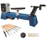 Scheppach - tour  bois 500 mm 400w dm500t + jeu de 8 gouges