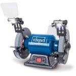 Scheppach - touret mixte sm150l - puissance 400w - meules en grain 36 et 60 �150mm - brosse m�tallique ...