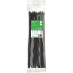 Schneider - collier de serrage plastique en rilsan noir 380x7, 6mm - nylon - lot de 100 colliers serre ...