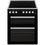 Schneider - scv6dob cuisinire vitrocramique 4 foyers + 1 four convection naturelle et 1 four multifonction ...