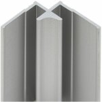 Profil d'angle intrieur pour panneau mural de douche, dcodesign schulte alu - argent, 210 cm