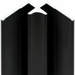 Schulte - profil d'angle intrieur pour panneau mural de douche, dcodesign noir, 210 cm