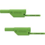 Schtzinger vsfk 8700 / 2. 5 / 100 / gn cordon de mesure de scurit mle 4 mm mle 4 mm 100. 00 cm vert ...