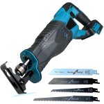 Scie alternative sans fil, moteur sans balais, vitesse variable de 0 � 3500 coups par minute, changement ...