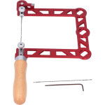Scie � chantourner en forme de u avec manche en bois pour bijouterie et travail des m�taux 5 pouces