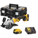 Dewalt - dcs571p2t - qw xr brushless scie circulaire 115mm 18v 750w ? 2 x 5 ah batteries, chargeur en ...
