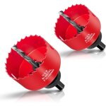 Scie cloche bi - m�tal, 2pcs coffret de scie tr�pan 68mm 60mm, profondeur de coupe: 32 mm, parfaite pour ...