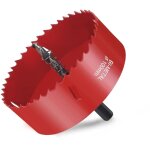 Scie cloche bi - m�tal, scie cloche bois �100mm, scie tr�pan avec adaptateur hexagonal et foret de centrage, ...
