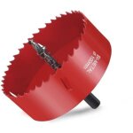 Scie cloche bi - m�tal, scie cloche bois �100mm, scie tr�pan avec adaptateur hexagonal et foret de centrage, ...