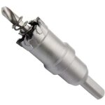 Scie cloche bim�tallique en carbure 7 / 8 (22mm) robuste de qualit� industrielle coupe trou en acier ...