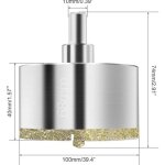 Scie cloche diamant 68 mm, foret diamant avec foret guidage central, scie cloche carrelage avec rev�tement ...