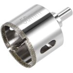 Scie cloche diamant�e avec m�che pilote de centrage, diamant�e, pour verre, carrelage, c�ramique, marbre ...