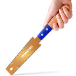 Scie japonaise 150 mm, scie � main � double tranchant de 14 / 17 tpi, scie � traction avec poign�e ergonomique ...