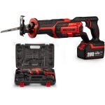 Scie sabre sans fil teeno, 20v scie sabre  batterie, scie egone electrique sans fil, 5lames de scie, ...