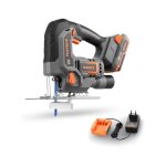 Scie sauteuse sans fil 20v fuxtec fx - e1js20 set avec 1 x batterie 2ah, 1 x chargeur 1a