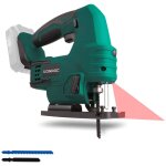 Scie sauteuse sans fil vpower 20v. sans batterie, ni chargeur, 2 lames de scie et guide parallle inclus ...