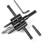 Scie � trous r�glable kit de m�ches pour trous circulaires 30mm � 120mm, m�ches de scie � bois pour cloisons ...