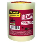 Lot de 3 rubans scotch adhsif d'emballage haute rsistance heavy brun fonc ou transparent 50mmx50m ...