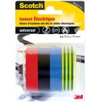 Scotch - ruban adh�sif electrique 15mmx10m 4 rouleaux couleur assorti