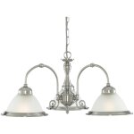Searchlight - american diner - 3lt lustre metal argent satine, verre stri depoli, e27 max 3x60w diam ...