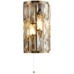 Searchlight bijou applique murale � 2 lumi�res en laiton antique et verre � champagne