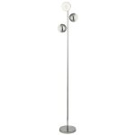 Marbles - lampadaire 3 lumire - chrome avec sable cristal - searchlight