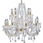 Searchlight - marie therese - lustre en cristal à 12 ampoules au fini laiton poli, e14 Searchlight - marie therese - lustre en cristal à 12 ampoules au fini laiton poli, e14