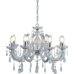 Searchlight - marie therese - lustre en cristal � 8 ampoules au fini chrom�, e14