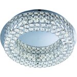 Searchlight - vesta - plafonnier rond à led, chrome, verre cristal avec centre de miroir Searchlight - vesta - plafonnier rond à led, chrome, verre cristal avec centre de miroir