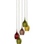 Searchlight - vibrant - luminaire suspendu � 5 grappes color�es, e14