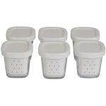Seb - coffret de 6 pots avec �goutoir, couvercle rouge pour yaourti�re xf100501