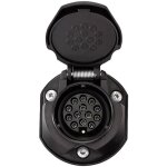 Prise femelle pour remorque secor�t 30135 [prise femelle 13 p�les - prise m�le 13 p�les] plastique abs ...