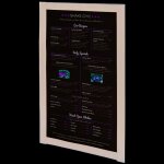 Protge - menu magntique a4 noir - noir