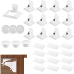 Securite placard enfant - 12 serrures + 3 cl�s, bloc porte securite bebe, serrure invisible pour armoire ...