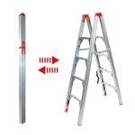 Secury - t - escabeau pliable t�lescopique tubulaire 1. 51m 4 marches