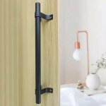 Secury - t - poign�e de porte coulissante - type atelier - 140 mm - gris fonc�