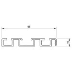 Seed - ferrures esprit p300 - 19 pour portes de meubles - rails bas 65 - laqu� noir - 2m55