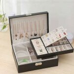 Bote  bijoux, bote de rangement en cuir pu double paisseur, bote  bijoux, bote  bijoux de voyage, ...